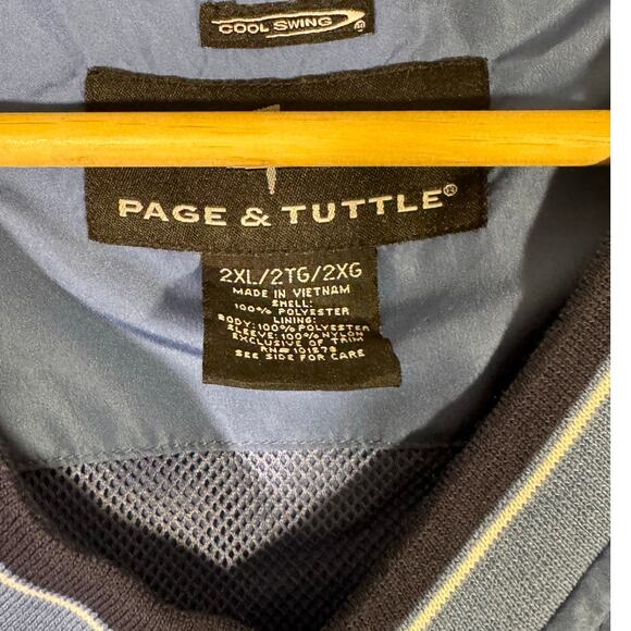 Page & Tuttle Men's 2XL Pullover Golf Jacket Windbreaker - Picture 3 of 3